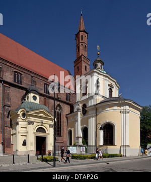 Wroclaw Breslau, Saint Vincent und Jakobus Kirche St. Banque D'Images