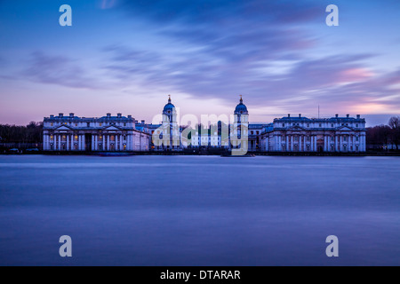 L'Old Royal Naval College de Greenwich, Londres, Angleterre Banque D'Images