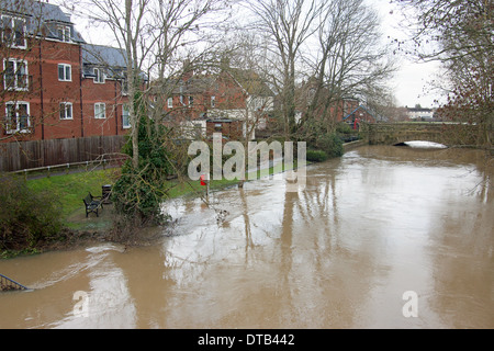 L'eau de l'inondation Edenbridge Kent England UK Europe Banque D'Images