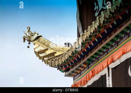 Temple Langmusi dans le Sichuan, Chine Banque D'Images