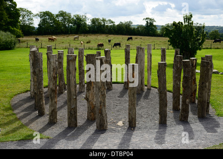 Knowth passage tombe néolithique Boyne Valley County Meath Irlande site du patrimoine mondial Banque D'Images