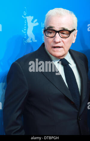 Berlin, Allemagne. Feb 14, 2014. Réalisateur Martin Scorsese arrive sur le tapis rouge pour la projection de 'Untitled New York Review of Books' documentaire lors de la 64e Berlinale Festival International du Film de Berlin, Allemagne, le 14 février, 2014. Credit : Zhang Fan/Xinhua/Alamy Live News Banque D'Images