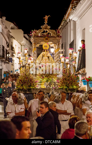 Virgen de la peña traditionnelle procession juste Mijas malaga andalousie espagne procesion feria andalucia españa Banque D'Images