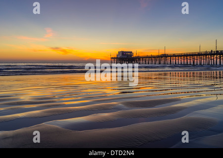 Newport Beach Pier Banque D'Images