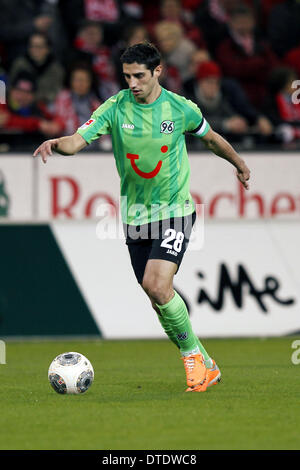 Mainz, Allemagne. Feb 14, 2014. Lars Stindl (Hannover) Football / Soccer : match de Bundesliga entre 1. FSV Mainz 05 Hannover 96 2-0 à la Coface Arena à Mayence, en Allemagne . Credit : AFLO/Alamy Live News Banque D'Images