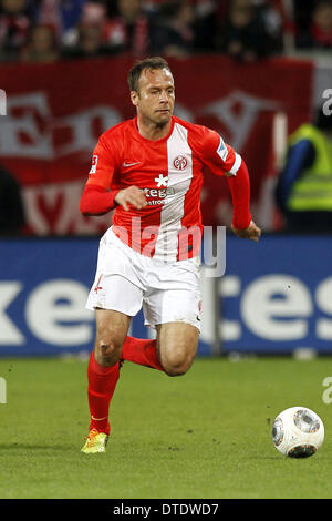 Mainz, Allemagne. Feb 14, 2014. Nikolce Noveski (Mainz) Football / Soccer : match de Bundesliga entre 1. FSV Mainz 05 Hannover 96 2-0 à la Coface Arena à Mayence, en Allemagne . Credit : AFLO/Alamy Live News Banque D'Images