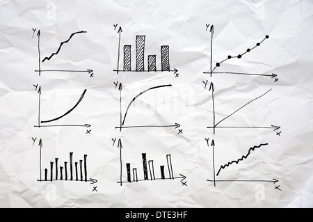 Des diagrammes et des graphiques et autres dessins infographies collection comme éléments de conception. Banque D'Images