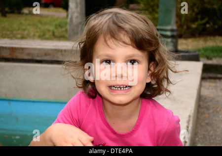 4-year-old girl portrait Banque D'Images