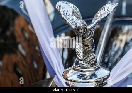 Rolls-Royce, Dame d'argent, l'esprit de l'Extase, Emily, Flying Lady Banque D'Images