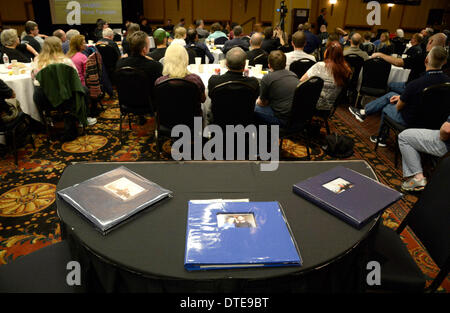 Feb 15, 2014. Denver CO. Cette années 2014 ChaseCon(storm chasers convention) 400 collègues et amis chaser cet événement dédié aux poursuivants Tim, Paul Samaras et Carl Les jeunes qui ont été tués dans l'El Reno OK tornado en mai 2013. Photo par Gene Blevins/LA DailyNews/ZumaPress (crédit Image : ©/ZUMAPRESS.com) Blevins génique Banque D'Images