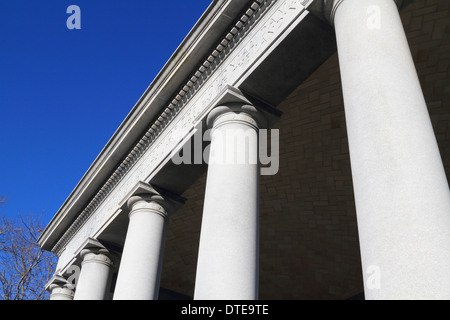 Les colonnes de la structure du logement Plymouth Rock, Plymouth, Massachusetts Banque D'Images