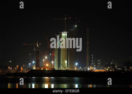 Site de construction, power plant, Moorburg jusqu', Hambourg, Allemagne Banque D'Images