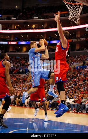 Los Angeles, Californie, USA. 09Th Feb 2014. Blake Griffin # 32 de la Los Angeles Clippers au cours de la NBA match entre les Los Angeles Clippers et les Philadelphia 76ers au Staples Center de Los Angeles, Californie. Charles Baus/CSM/Alamy Live News Banque D'Images