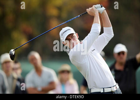 Los Angeles, Californie, USA. Feb 15, 2014. 02/15/14 Pacific Palisades, CA : au cours de la troisième série de la Northern Trust Open tenu au Riviera Country Club. Crédit : Michael Zito/Eclipse/ZUMAPRESS.com/Alamy Live News Banque D'Images