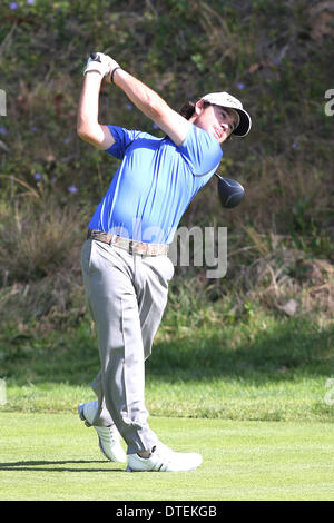 Los Angeles, Californie, USA. 16 Février, 2014. 02/16/14 Pacific Palisades, CA : Bubba Watson au cours de la ronde finale de la Northern Trust Open, tenu au Riviera Country Club Crédit : Michael Zito/Eclipse/ZUMAPRESS.com/Alamy Live News Banque D'Images