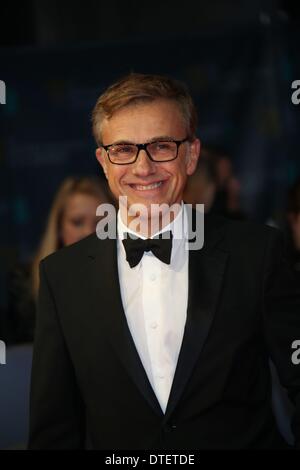 Acteur autrichien Christoph Waltz arrive à la 66e assemblée annuelle British Academy Film Awards aka l'EE British Academy Film Awards Baftas aka au Royal Opera House de Londres, Grande-Bretagne, le 16 février 2014. Photo : Hubert Boesl - PAS DE SERVICE DE FIL Banque D'Images