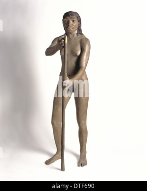 Homo neanderthalensis, femme de Neandertal (Tabun C1) Banque D'Images