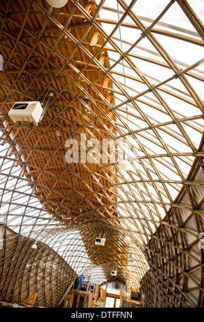 Le bâtiment Gridshell par Ted Cullinan au Weald & Downland Open Air Museum à Singleton, près de Chichester, West Sussex, UK Banque D'Images