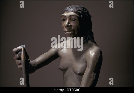 Homo neanderthalensis, femme de Neandertal (Tabun C1) Banque D'Images