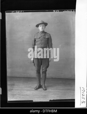 Portrait photographique de Harry D. Knost en uniforme militaire 1917 Banque D'Images