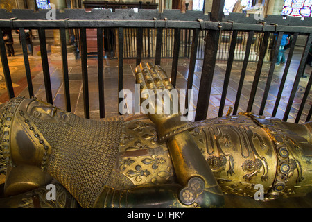 Le Prince Noir à l'intérieur de la Cathédrale de Canterbury dans le Kent Banque D'Images