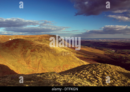 Glasgow et les Campsie Fells du sommet de Dumgoyne, Stirlingshire Banque D'Images