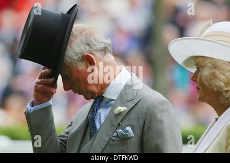 Ascot, Grande-Bretagne, le Prince Charles, prince de Grande-Bretagne et de Camilla, Duchesse de Cornouailles et de Rothesay Banque D'Images