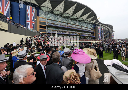 Ascot, Royaume-Uni, hippodrome visiteurs sur Fuehrring l'hippodrome Banque D'Images