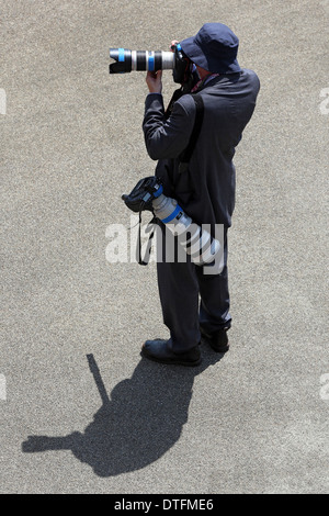 Ascot, Royaume-Uni, photographe au travail Banque D'Images