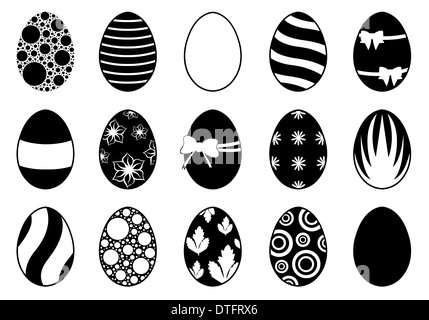 Oeufs de Pâques isolated on white Banque D'Images