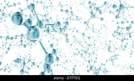 Différentes molécules 3D - la chimie et la science historique Banque D'Images