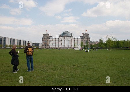 Le Reichstag à Berlin, Allemagne. Banque D'Images