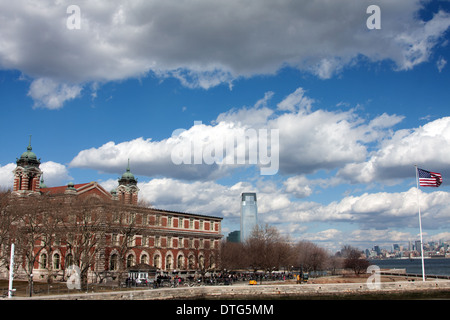 Ellis Island Immigration Museum New York, dans le soleil d'hiver Banque D'Images