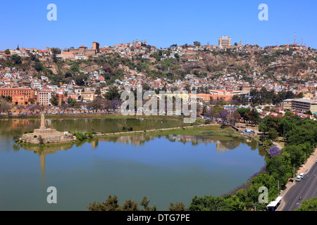 Antananarivo, Tana, Madagascar / lac Anosy Banque D'Images