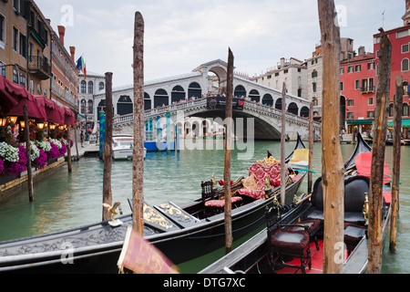 Pont du Rialto, le Grand Canal, Venise, Italie, Ponte di Rialto, Grand Canal, Venise, Italie Banque D'Images