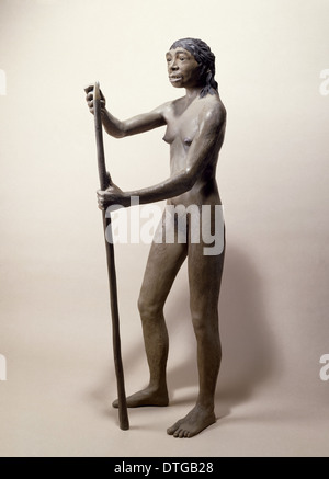Homo neanderthalensis, femme de Neandertal (Tabun C1) Banque D'Images