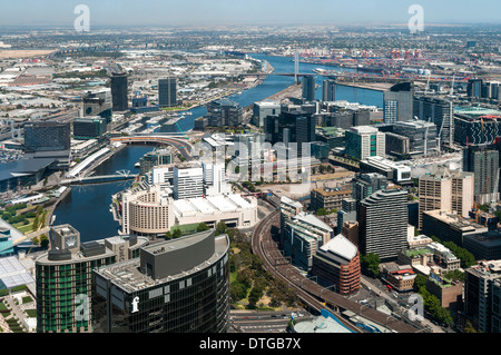 Vue depuis la Tour Eureka, Melbourne, Victoria, Australie Banque D'Images