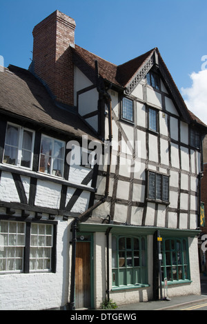 Magasins et restaurants à Tewkesbury Banque D'Images