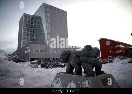 Le centre financier de Nuuk. Groenland Banque D'Images