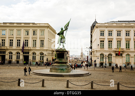 Place Royale à Bruxelles donne une très belle vue sur la ville Banque D'Images