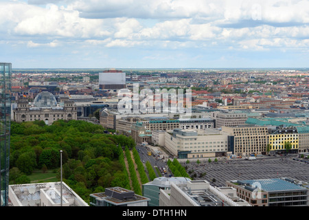 Vue aérienne de Berlin (Allemagne) à partir de l'édifice Daimler-Chrysler Banque D'Images