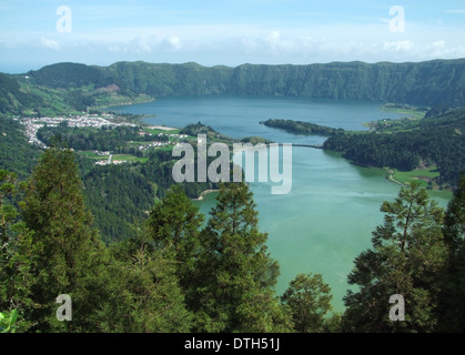 Lacs idylliques aux Açores au Portugal Banque D'Images