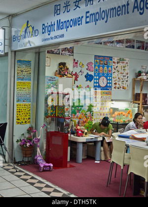 Agence pour l'emploi des travailleurs domestiques étrangers et domestiques à Singapour Banque D'Images