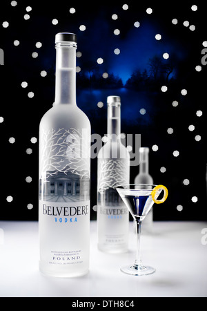 Belvedere Vodka, Martini Banque D'Images