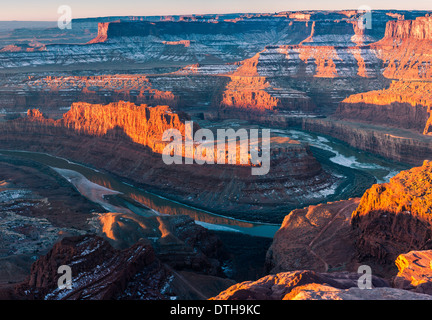 Lever du soleil d'hiver Dead Horse Point State Park, Utah - USA