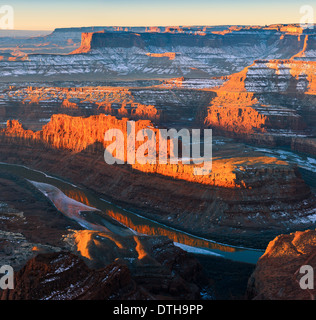 Lever du soleil d'hiver Dead Horse Point State Park, Utah - USA
