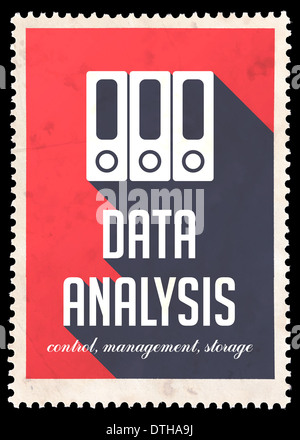 L'analyse des données sur le rouge en version plate. Banque D'Images