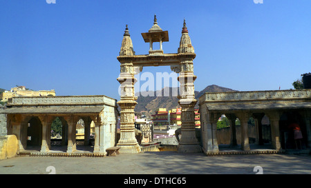 Shri Jagat Shiromani Ji ou Siromaniji/Temple de Vishnu/Krishna Mandir, ambre, nr Jaipur, Rajasthan, Inde Banque D'Images