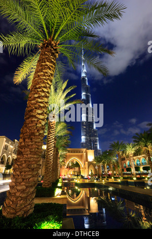 Dubaï Burj Khalifa Souk Al Bahar - Le Palace Hotel Banque D'Images