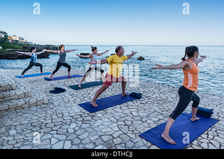 Bord de l'instuction à une retraite de yoga, Negril, Jamaïque Banque D'Images